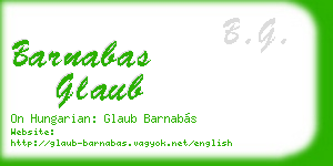 barnabas glaub business card