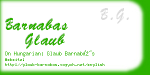 barnabas glaub business card